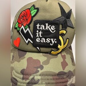 Super cute camo trucker hat